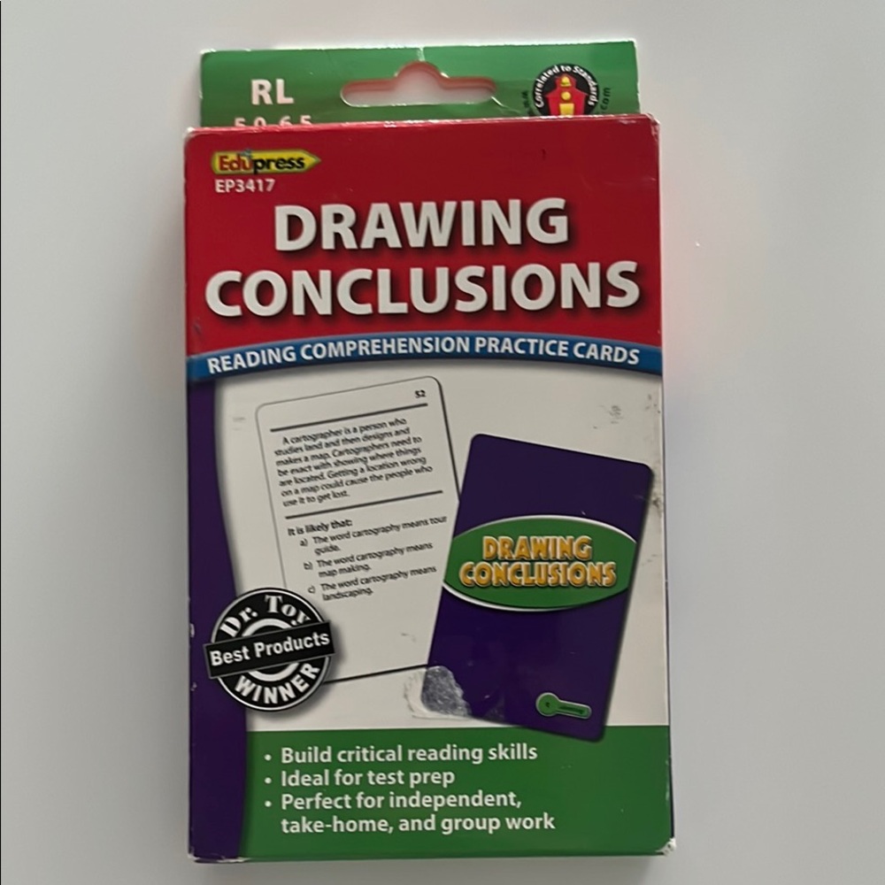 Drawing Conclusions Educational Practice Cards for kids, teacher tools